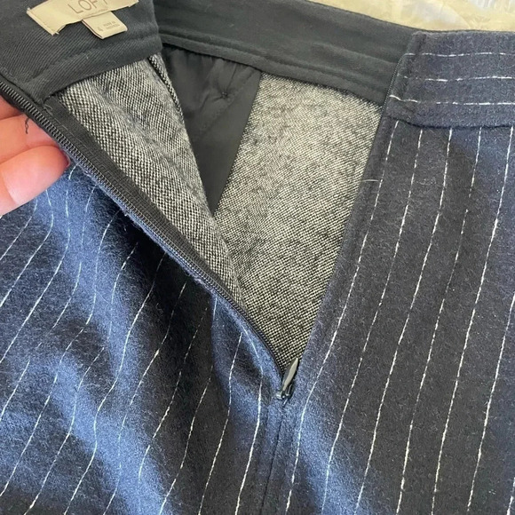 Loft pinstripe wool blend mini skirt - Picture 5 of 6